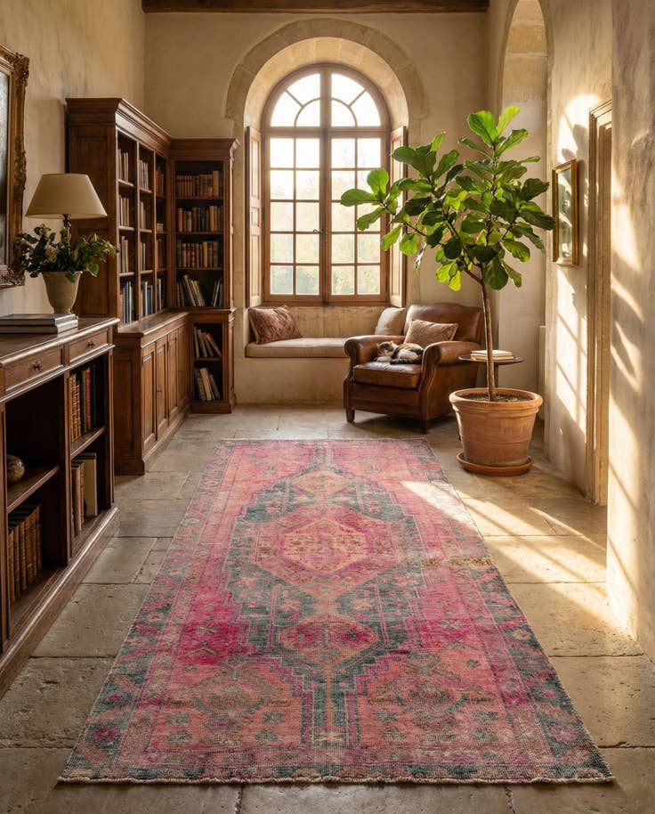 Detail image of 4' 5 x 9' 3 Hand Knotted Ultra Vintage Persian Wool Runner Rug