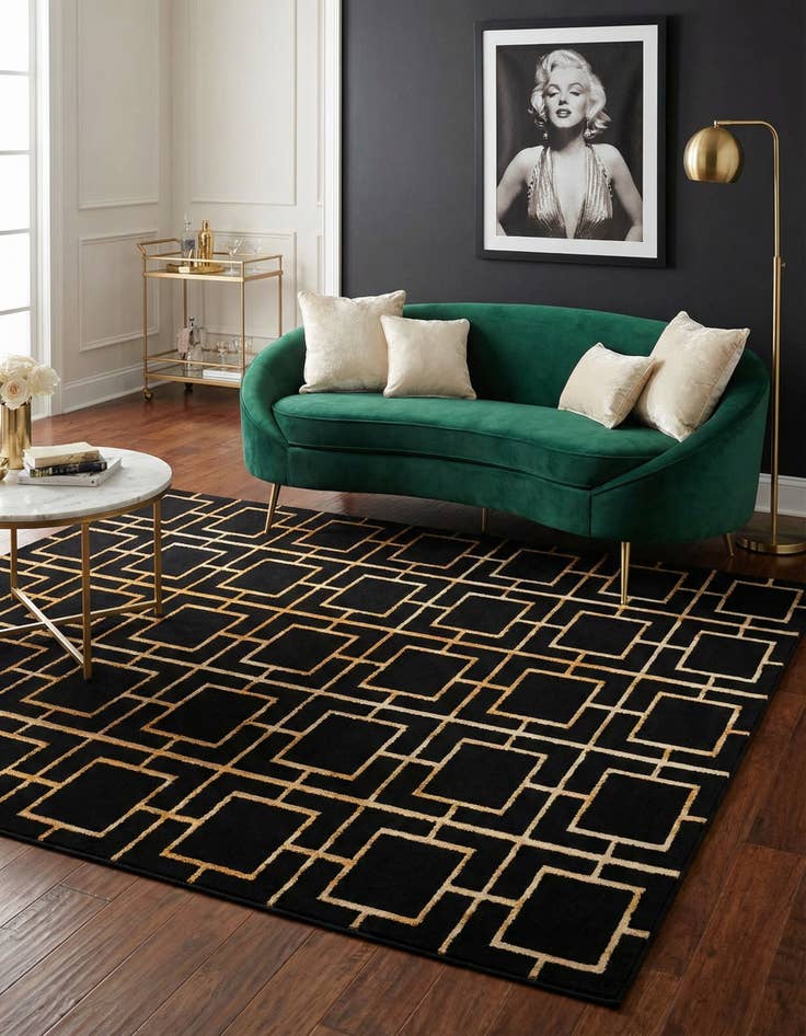 Detail image of 7' 10 x 7' 10 Marilyn Monroe&trade; Glam Deco Square Rug