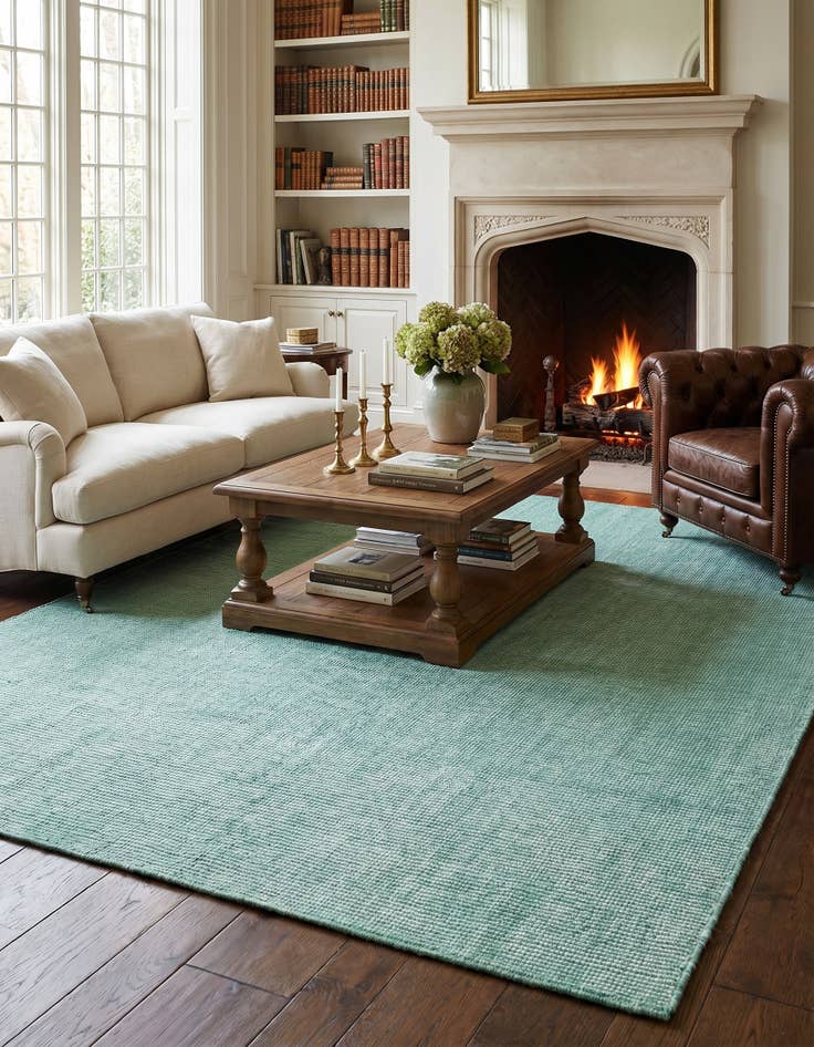 Detail image of 5' 1 x 8' Hand Woven Jill Zarin English Manor Farmhouse Wool Rug