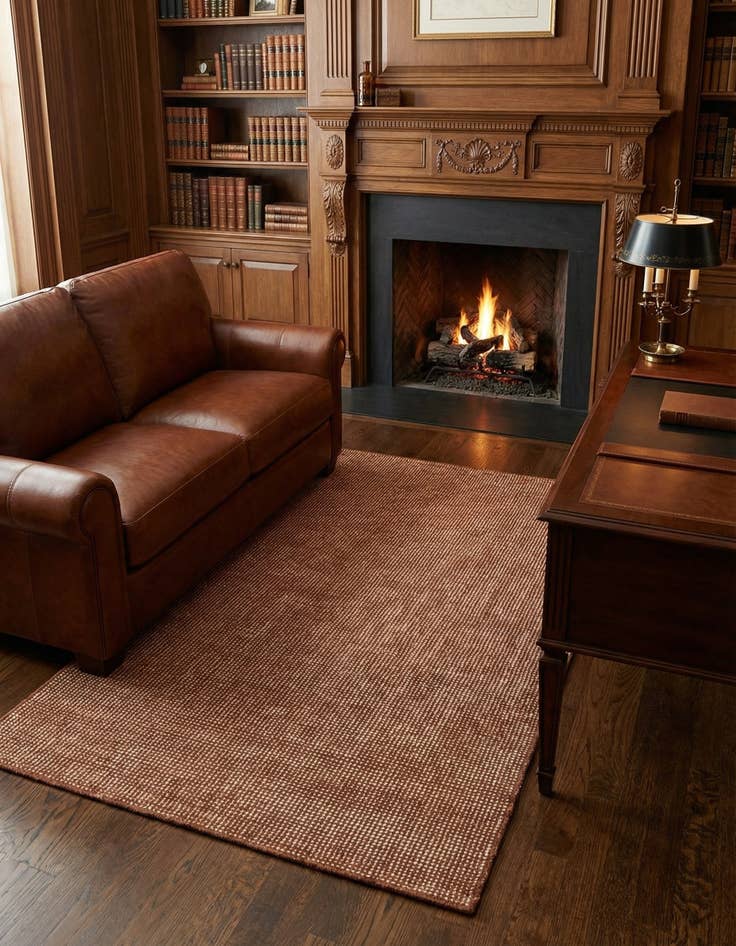 Detail image of 4' 1 x 6' 1 Hand Woven Jill Zarin English Manor Wool Rug