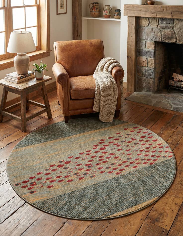 Detail image of 5' x 5' Kashkuli Gabbeh Round Rug