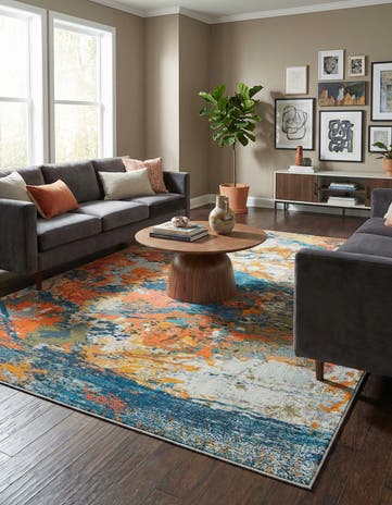9' x 12' Washable Vivid Rug