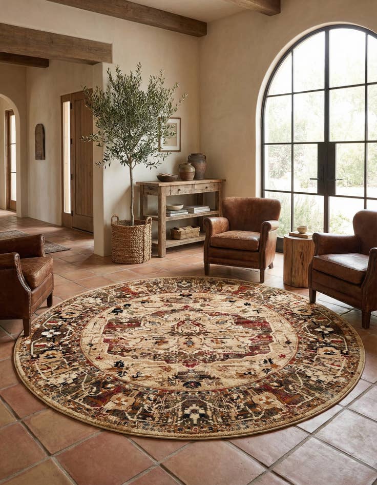 Detail image of 7' 10 x 7' 10 Saturn Round Rug