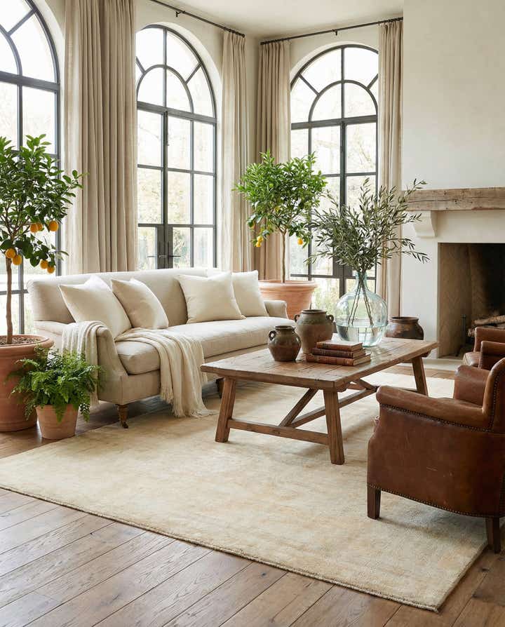 8' x 9' 10 Hand Knotted Oushak Wool Rug