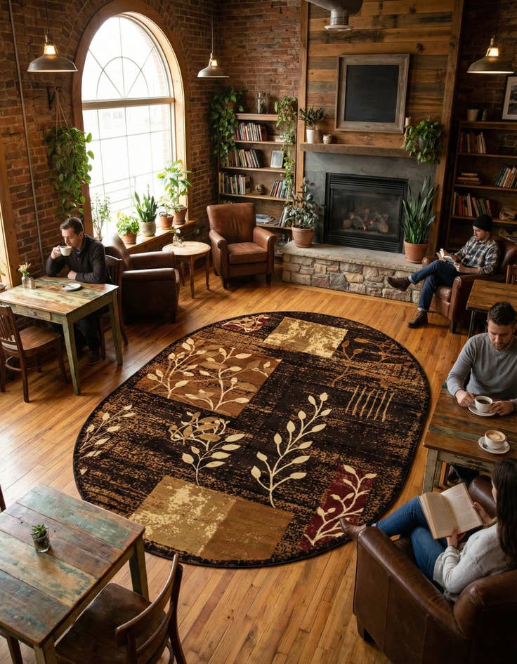 Detail image of 7' 10 x 10' Cafe Oval Rug
