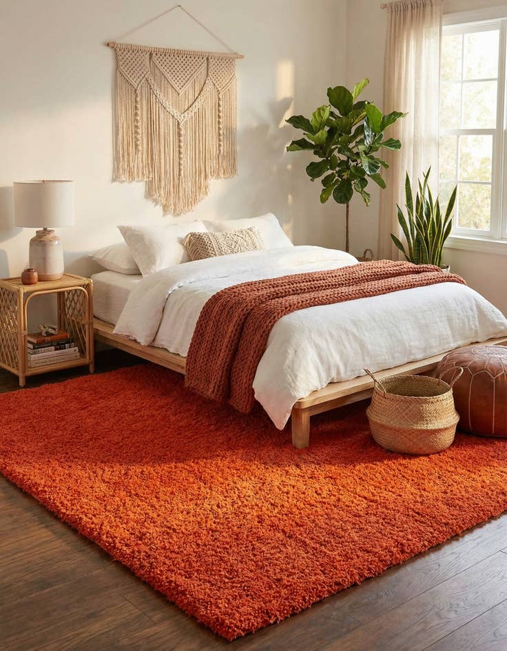 Detail image of 6' x 9' Solid Shag Rug