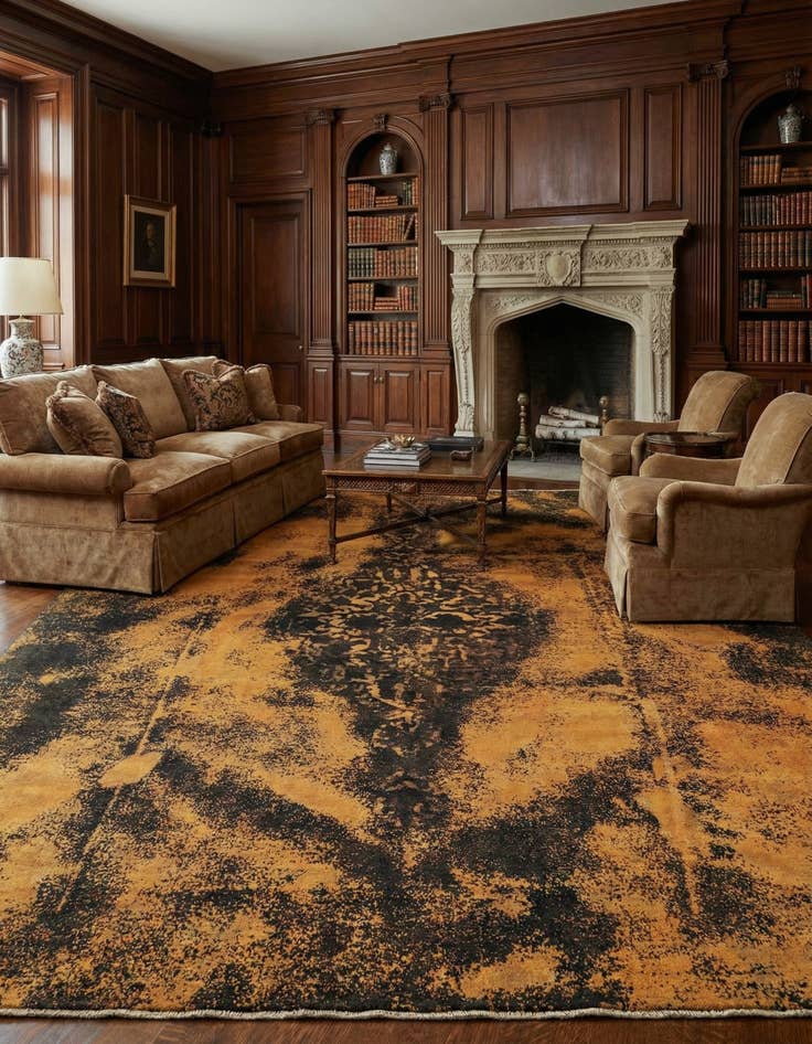 Detail image of 9' 6 x 12' 2 Hand Knotted Ultra Vintage Persian Wool Rug