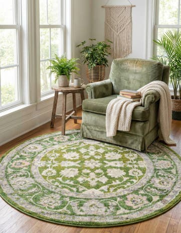 Green Aurelia Round Rug