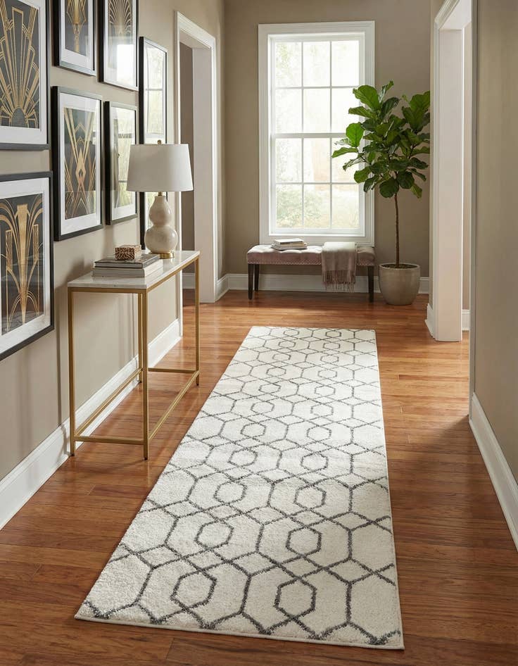 Detail image of 2' 7 x 12' Marilyn Monroe&trade; Glam Trellis Runner Rug