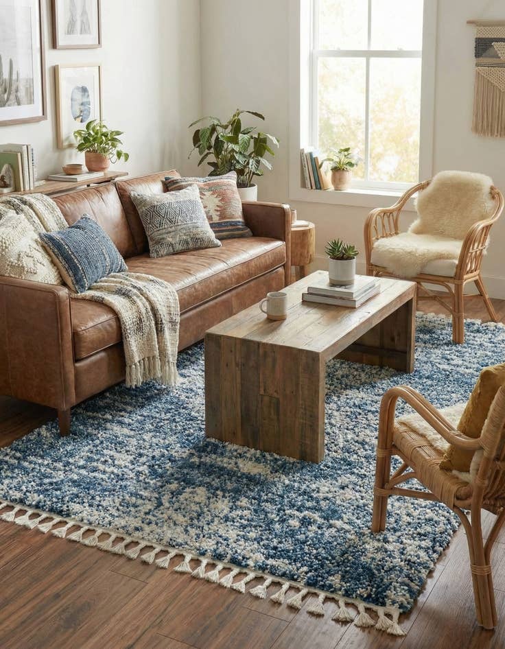 Detail image of 4' x 6' Serenity Shag Rug