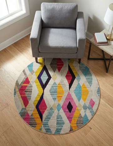 Washable Mesa Round Rug