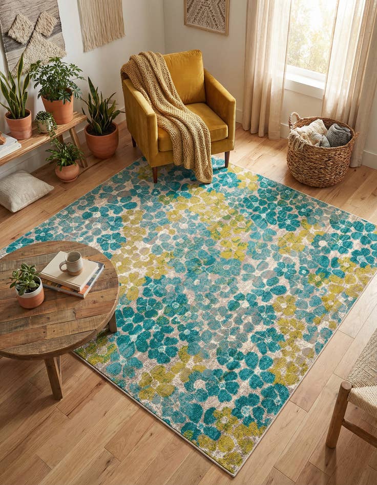 Detail image of 7' 10 x 7' 10 Azalea Square Rug