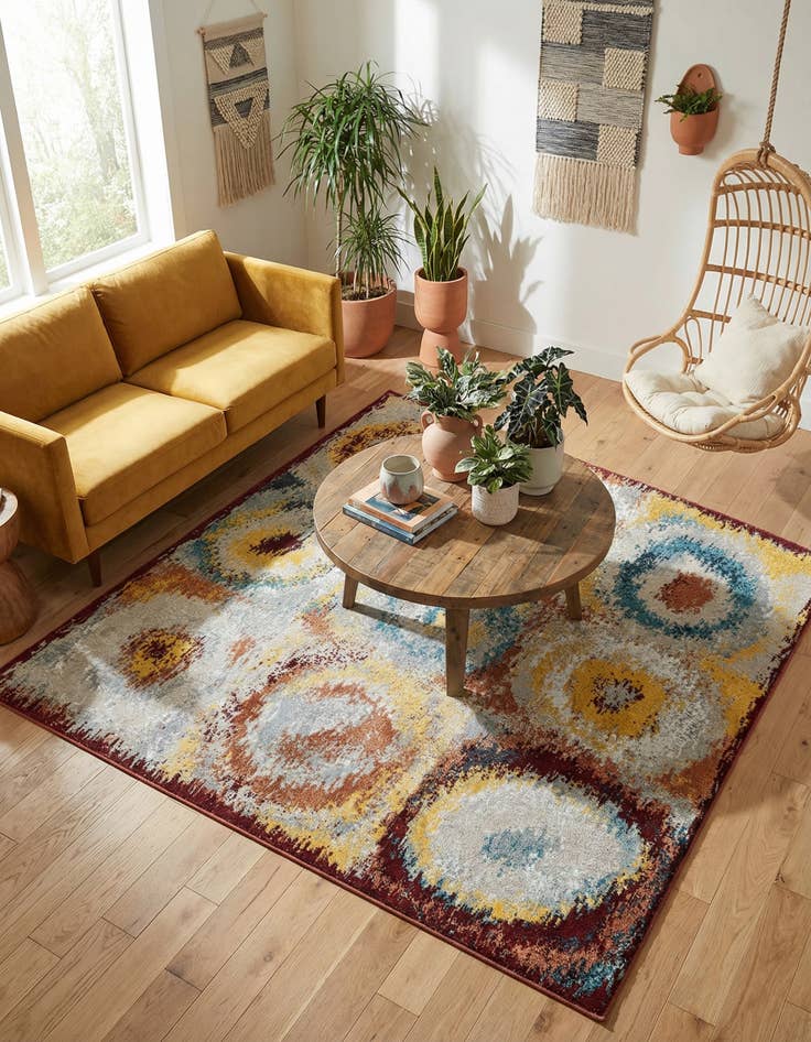 Detail image of 7' 10 x 7' 10 Kamala Washable Square Rug