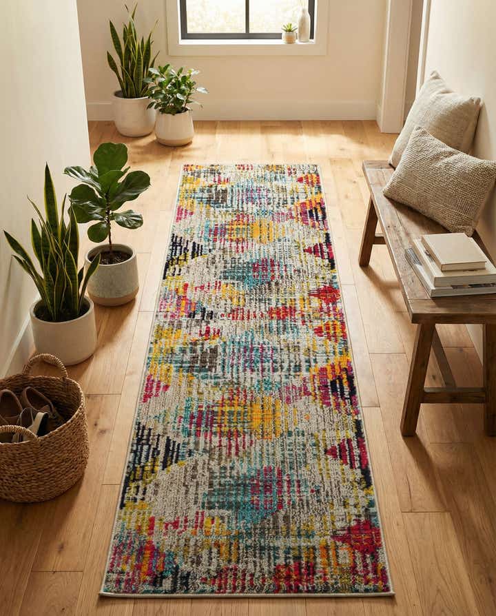 2' x 8' Washable Theia Runner Rug