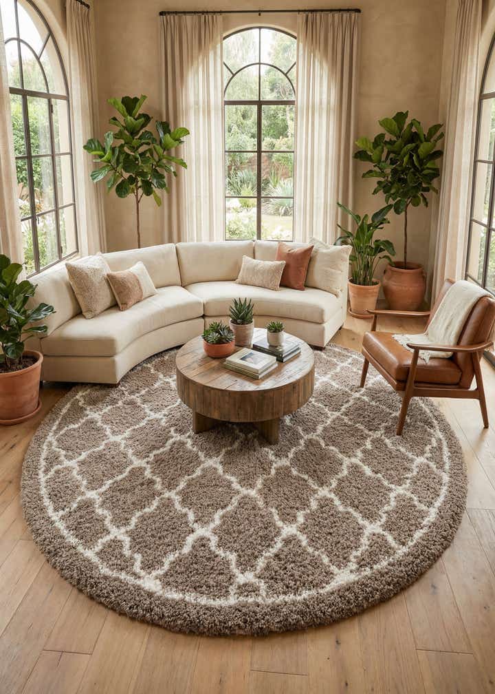 10' x 10' Infinity Shag Round Rug