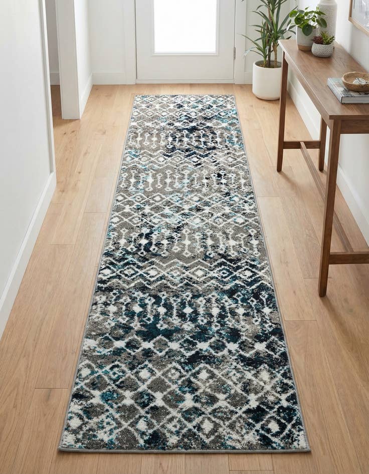 Detail image of  2' x 8' Moroccan Trellis Runner Rug