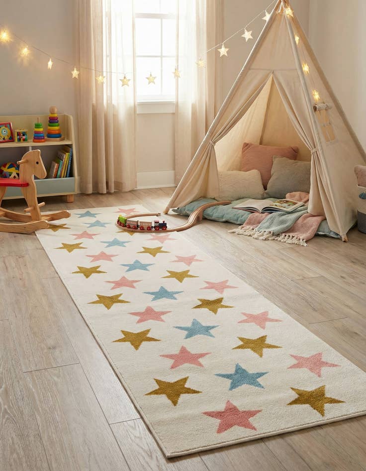 Detail image of 2' x 6' Whimsy Kids Runner Rug