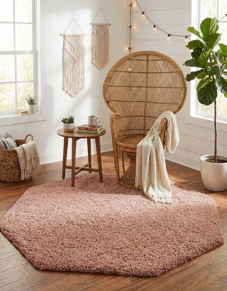 Detail image of 6' x 6' Everyday Shag Octagon Rug