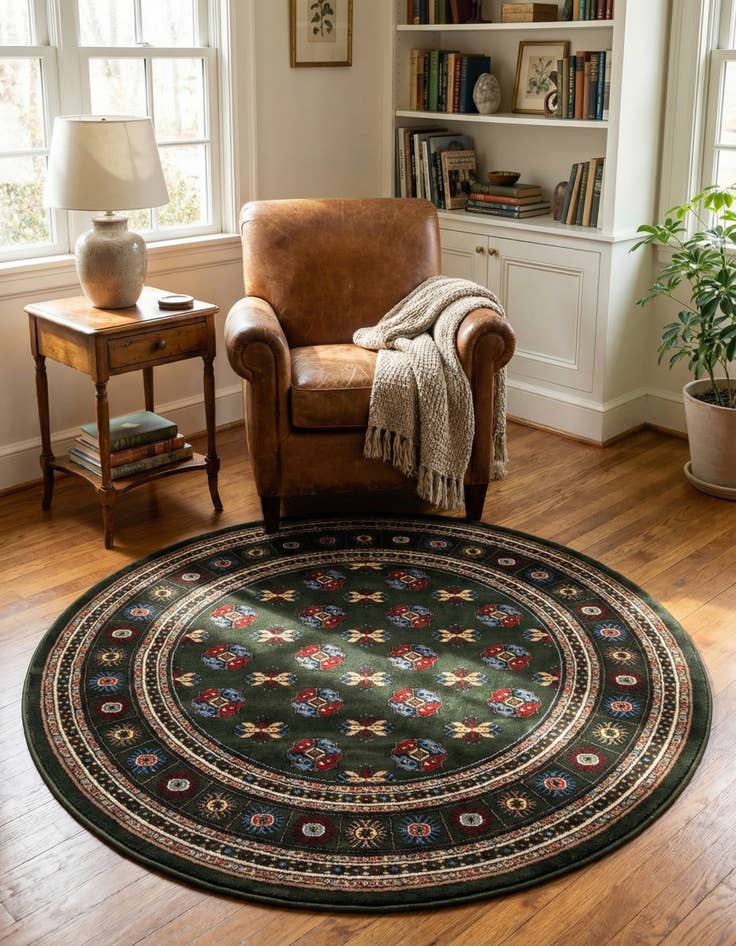 Detail image of 5' 3 x 5' 3 Bokhara Round Rug