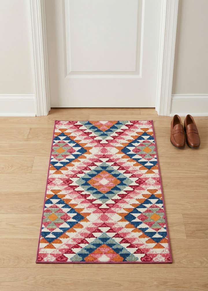 2' x 3' Easy-Clean Southwestern Indoor / Outdoor Rug