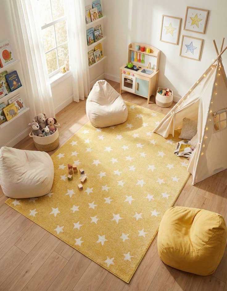 Detail image of 5' 3 x 8' Whimsy Kids Rug