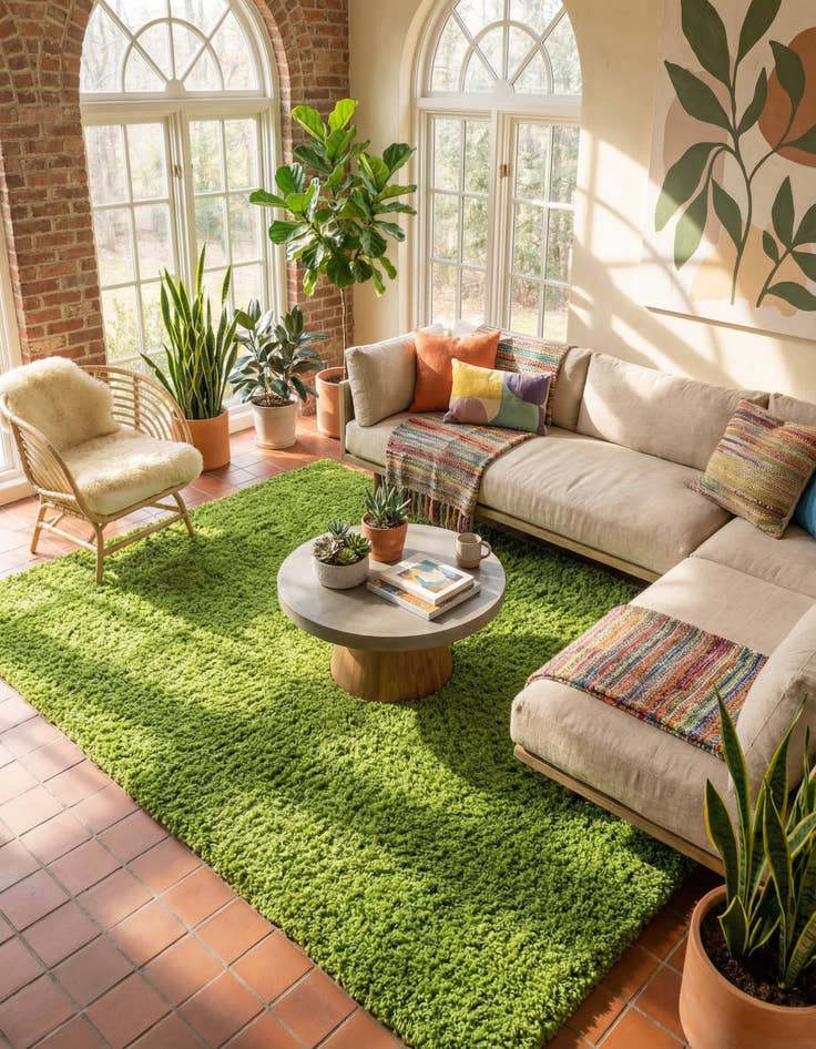 Detail image of 7' x 10' Solid Shag Rug