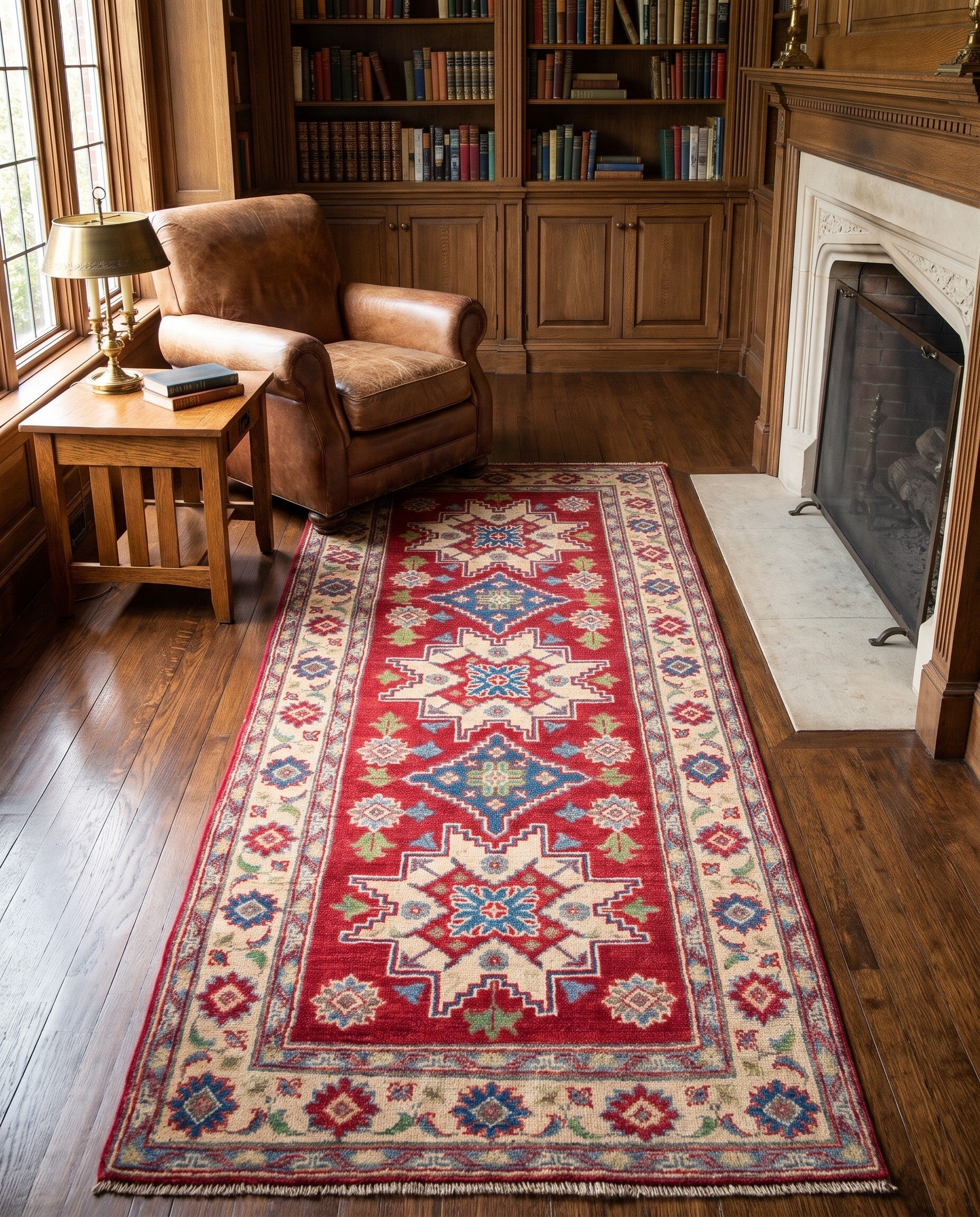 2' 10 x 6' 5 Hand Knotted Kazak Runner Rug
