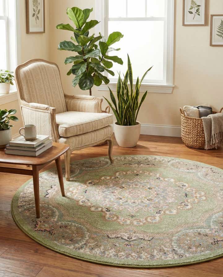 5' 3 x 5' 3 Kamala Washable Round Rug
