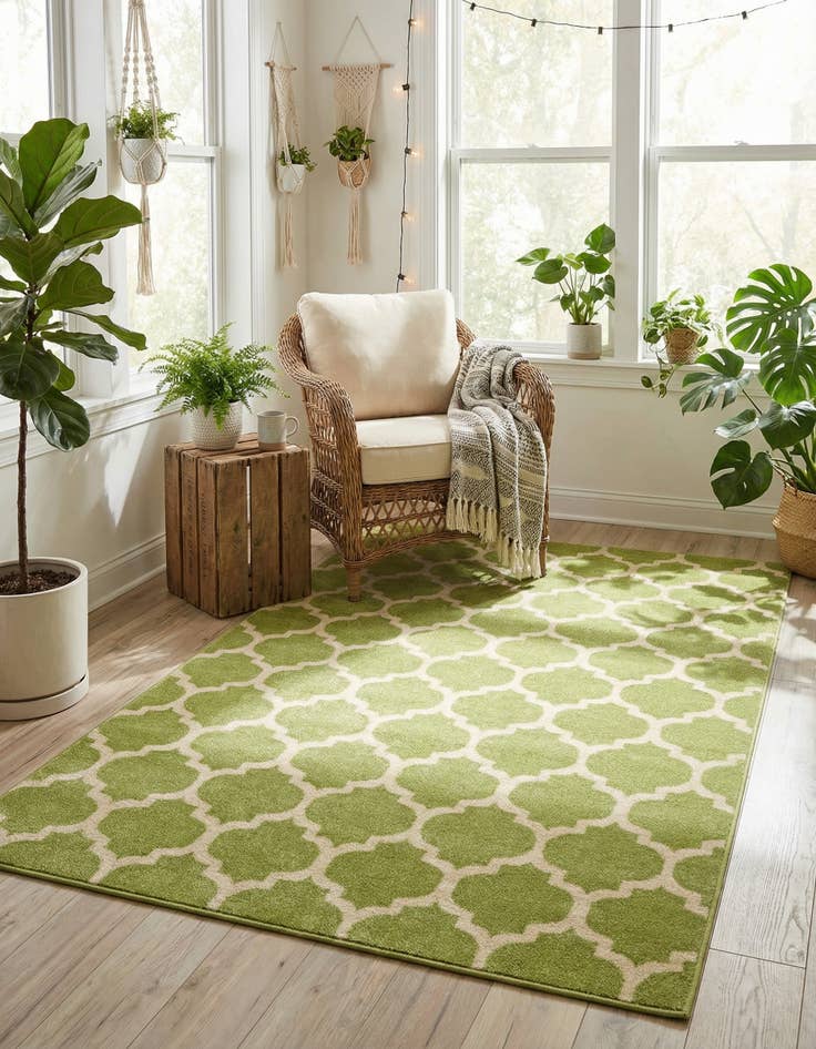 Detail image of 5' 3 x 8' Lattice Rug