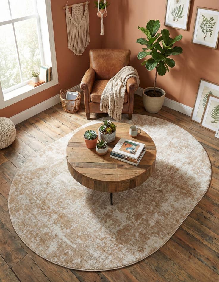 Detail image of  5' 3 x 8' Aurora Oval Rug