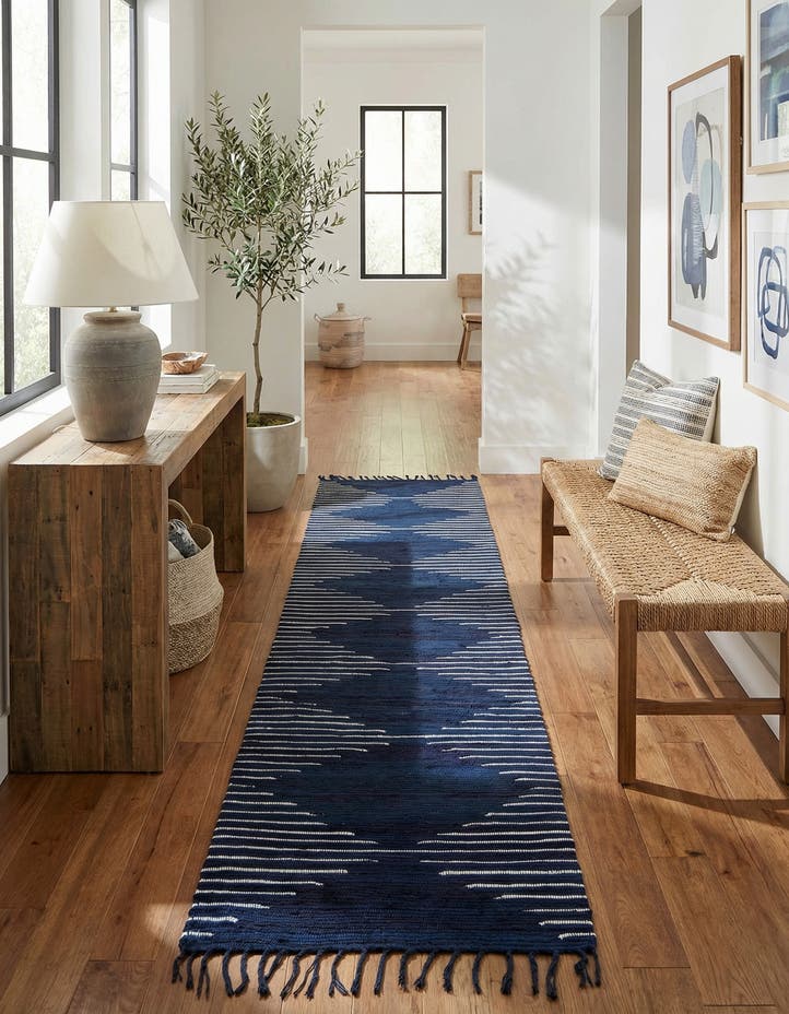 2' 11 x 16' 1 Hand Woven Chindi Cotton Runner Rug