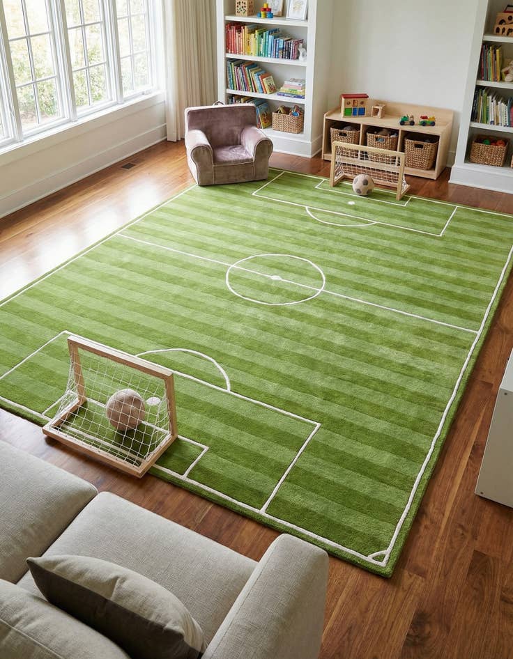 Detail image of 9' x 12' Playtime Kids Wool Freeform Rug