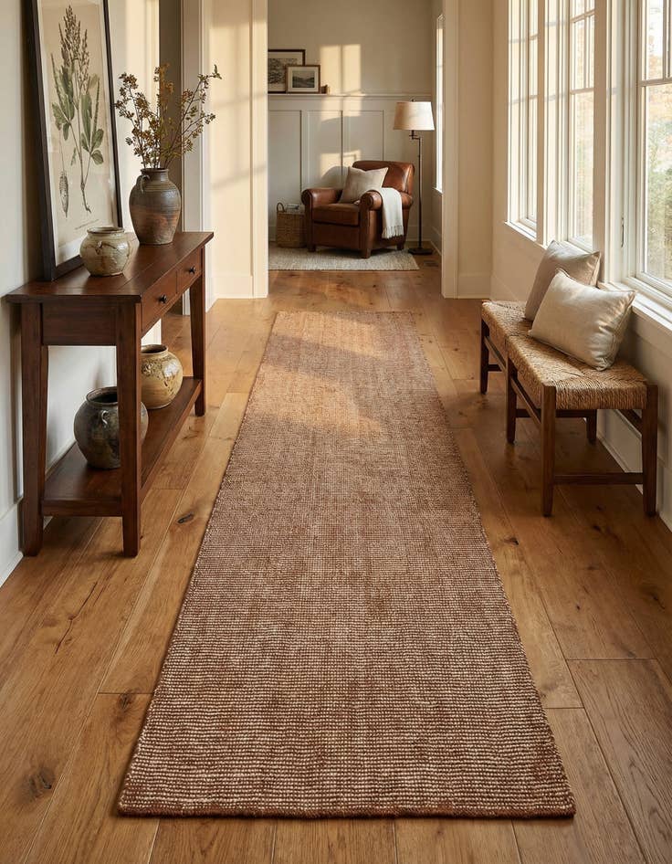 Detail image of 2' 7 x 12'  Hand Woven Jill Zarin English Manor Wool Runner Rug