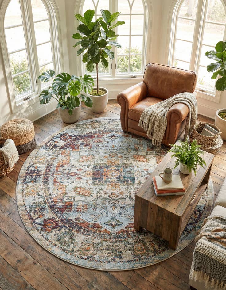 Detail image of 7' 10 x 7' 10 Isabella Round Rug