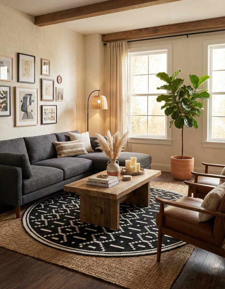 Detail image of 7' 10 x 7' 10 Oslo Round Rug