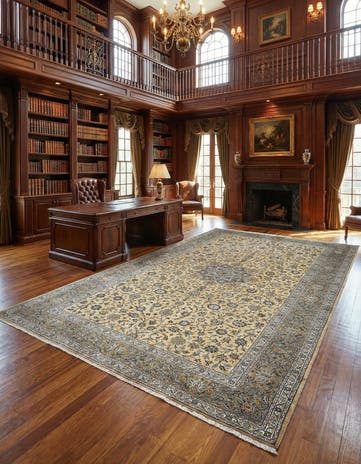 9' 9 x 16' 5 Kashan Wool Rug