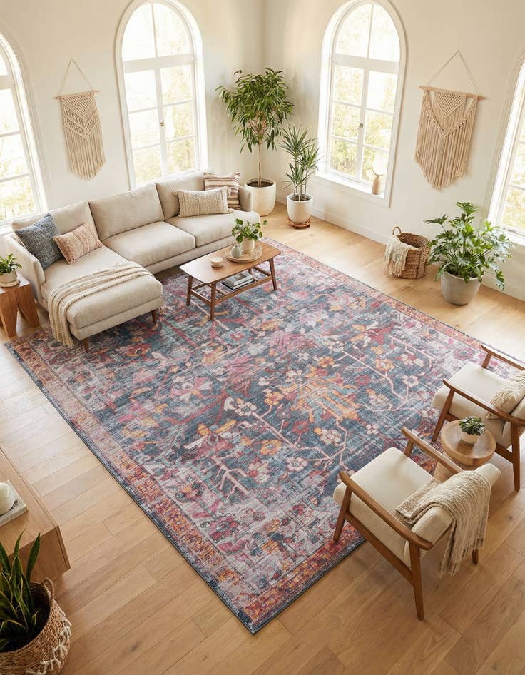 Detail image of 10' 6 x 10' 6  Washable Maahru Square Rug