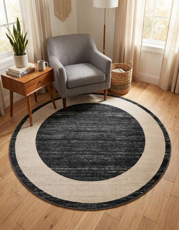 Detail image of Jill Zarin 5' 3 x 5' 3 Uptown Yorkville Round Rug