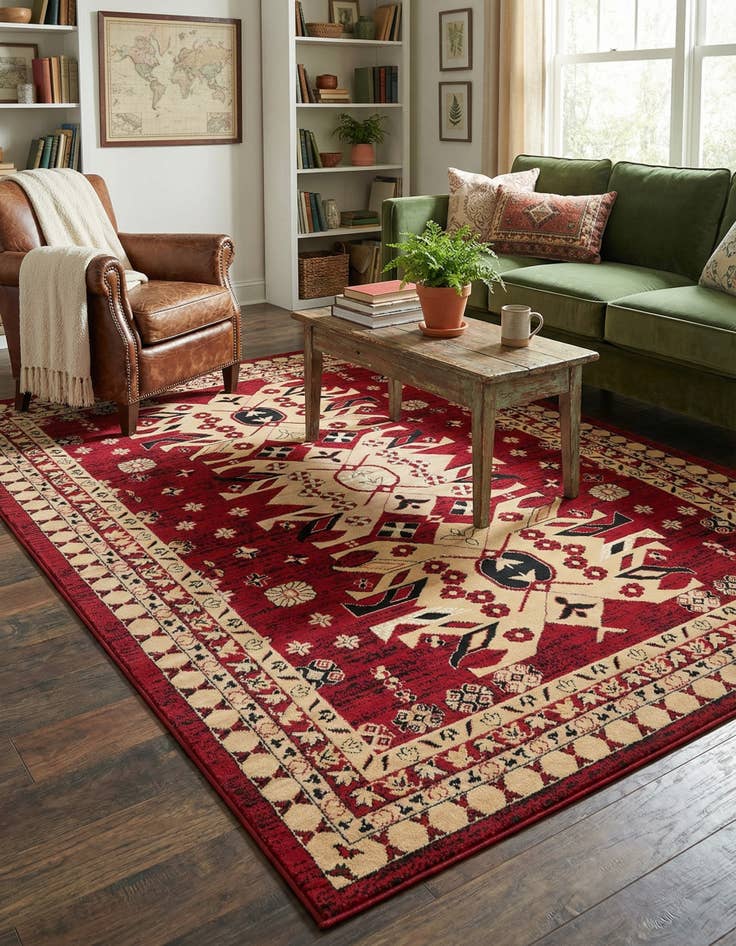 Detail image of 6' x 9' Heris Rug