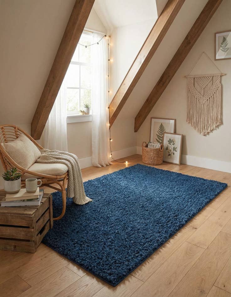 Detail image of 4' x 6' Solid Shag Rug