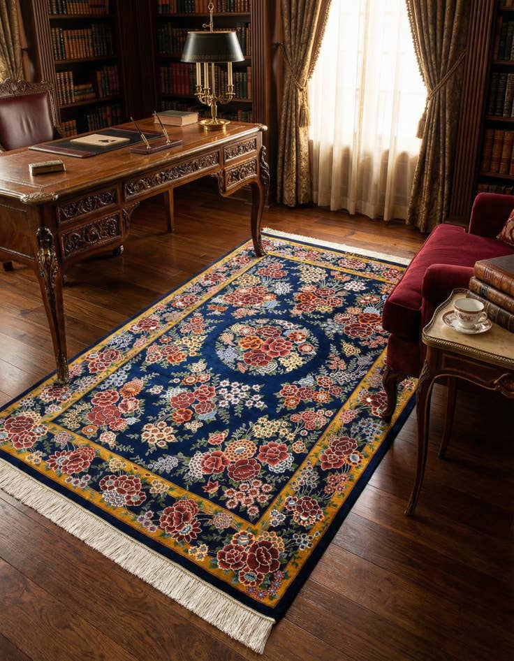 Detail image of 3' 3 x 5' 1 Ghom Silk Rug