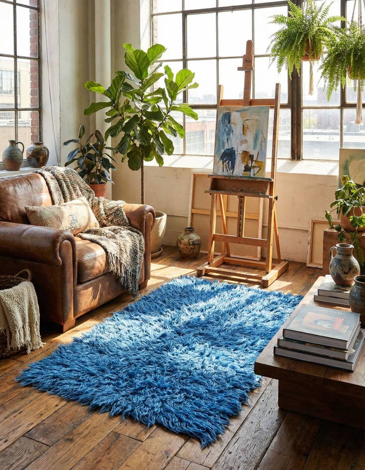 Detail image of 2' 5 x 4' 6 Hand Knotted Moroccan Wool Rug