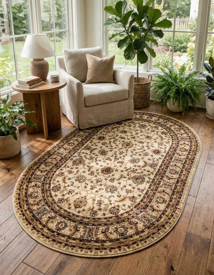 Detail image of 5' 3 x 8' Classic Agra Oval Rug