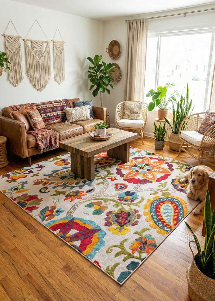 10' x 10' Easy-Clean Casablanca Indoor / Outdoor Square Rug