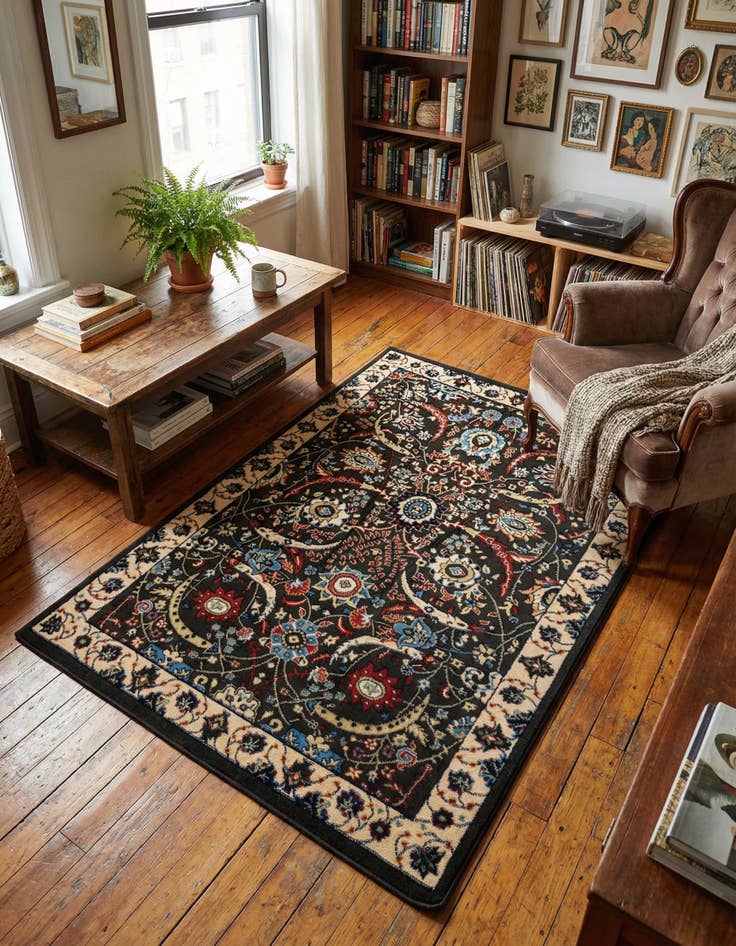 Detail image of 4' x 6' Isfahan Design Rug