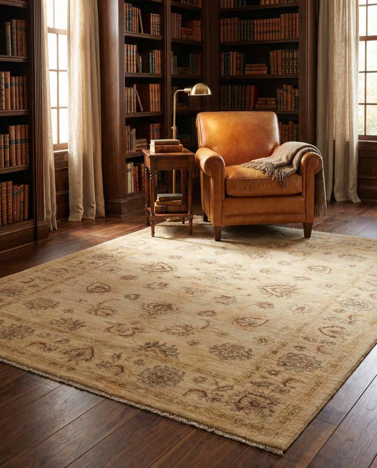 Detail image of 5' x 6' Hand Knotted Peshawar Ziegler Rug