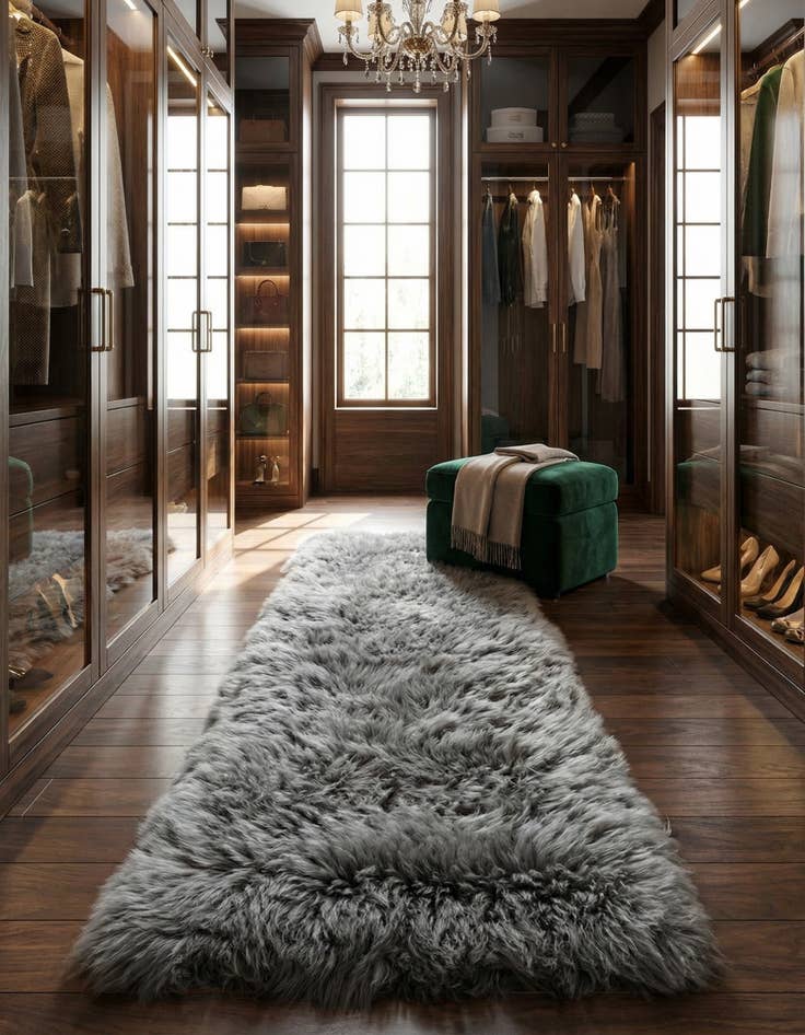 Detail image of 2' x 6' Sheepskin Runner Rug