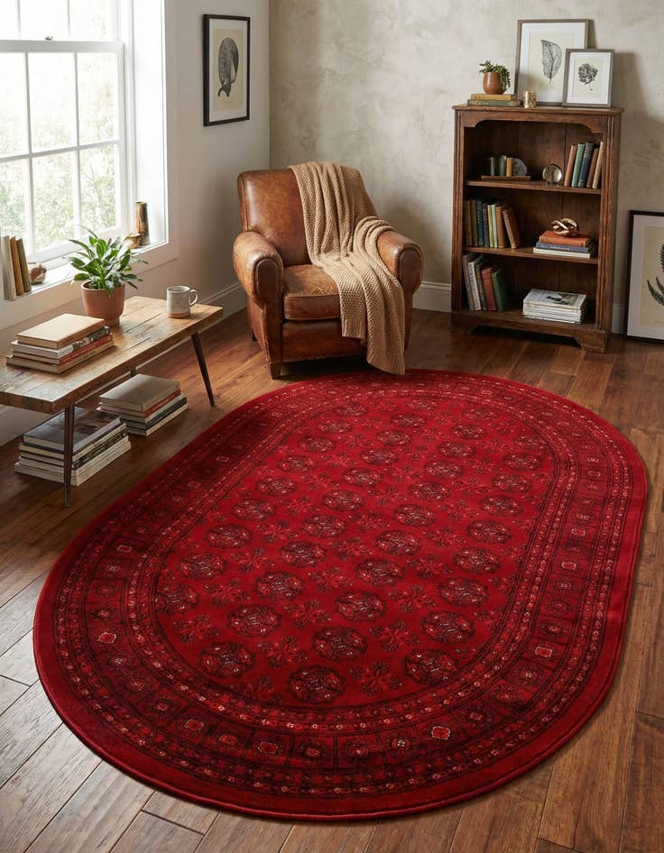 Detail image of 4' 1 x 6' 1 Bokhara Oval Rug