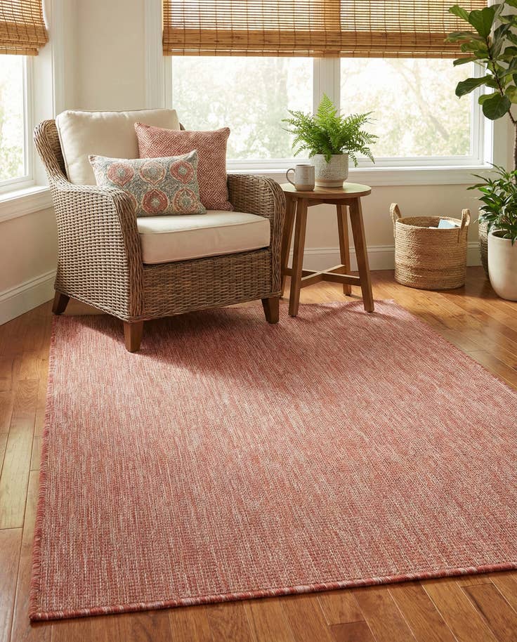 Detail image of 4' x 6' Easy-Clean Solid Indoor / Outdoor Rug