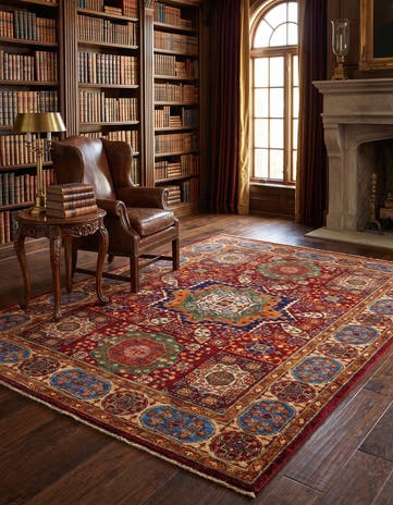 5' 4 x 6' 11 Hand Knotted Mamluk Ziegler Rug